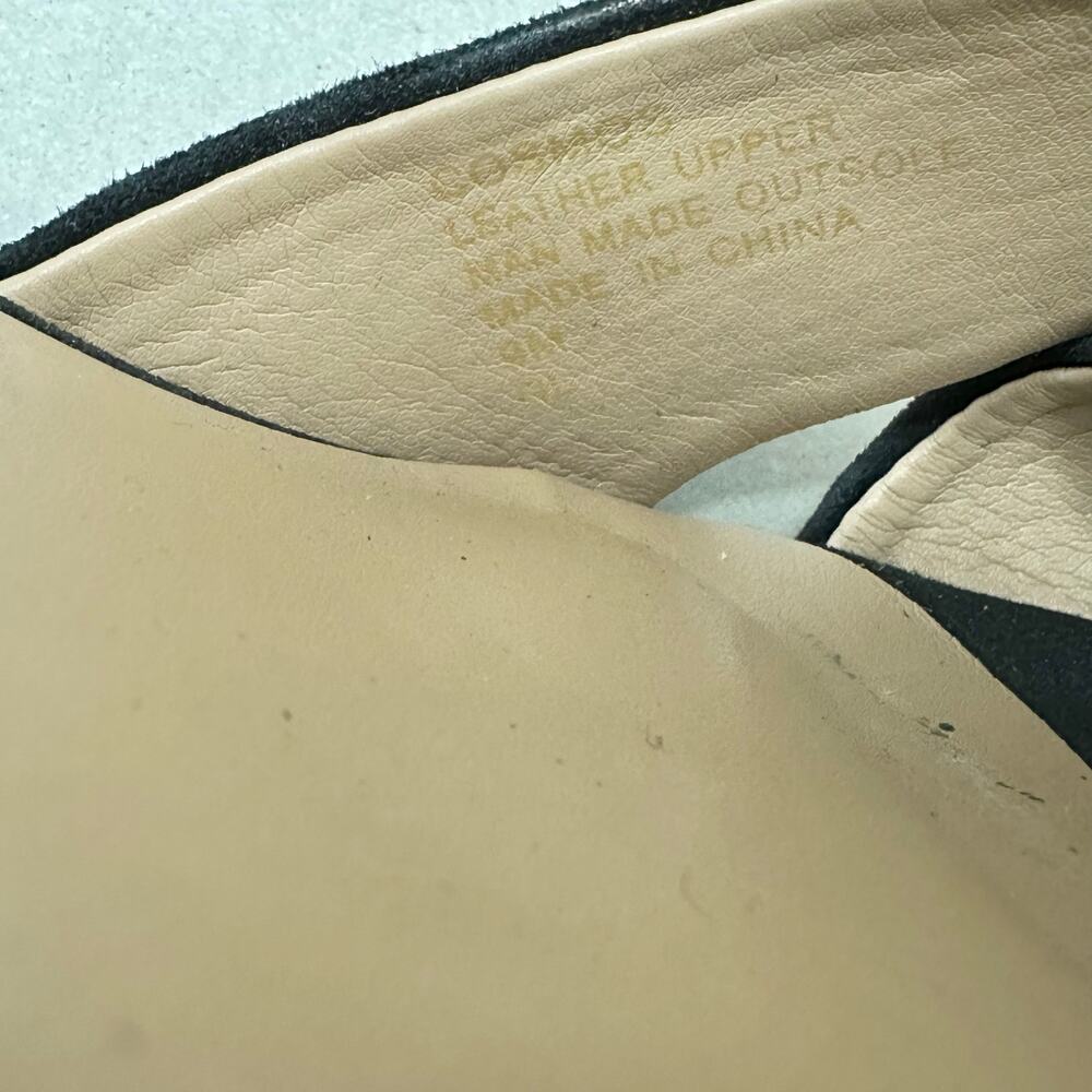 Aerosoles Cosmos‎ Crisscross Platform Sandal in Black Suede Size 9 Block Heel - Picture 11 of 15